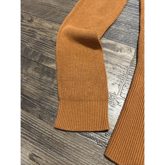 Ann Taylor LOFT Ribbed Knit Pullover Sweater medium Solid Brown - Picture 3 of 5